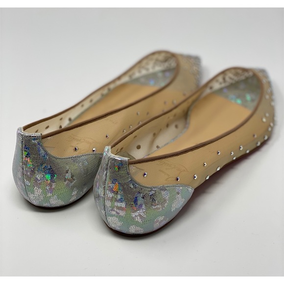 Christian Louboutin follies strass flat rete/calf - Picture 11 of 16